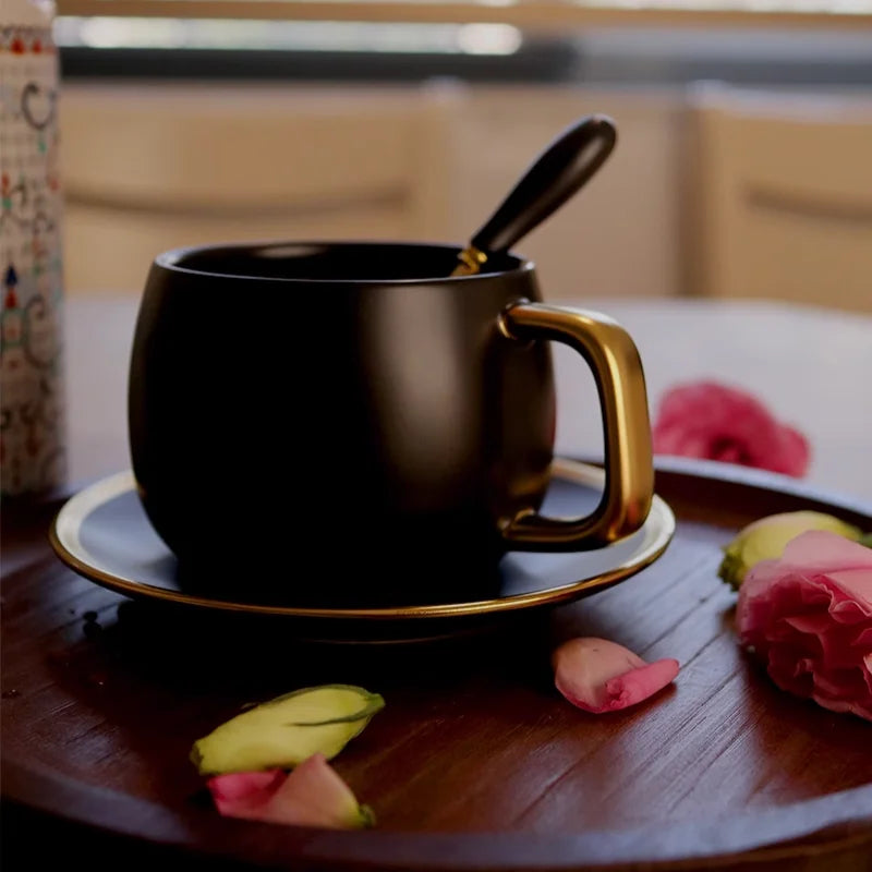Tasse cafe ceramique style americain effet givre elegant - vue 5 sur 6