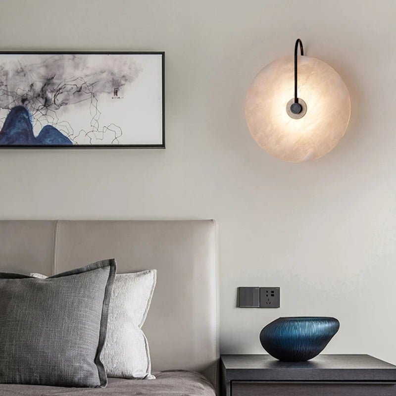 applique murale simple en marbre naturel pour éclairage intérieur - vue 3 sur 13