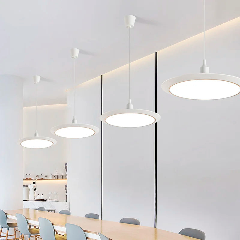 lustre led ultra-mince trois-preuve circulaire moderne minimaliste - vue 7 sur 22