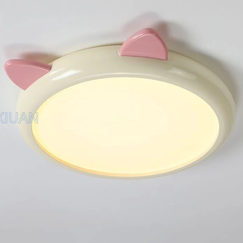 plafonnier dessin animé chaton spectre complet luminaires argent - vue 7 sur 9
