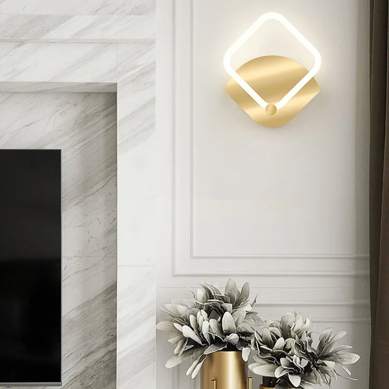 applique murale rond led nordique moderne - vue 5 sur 10