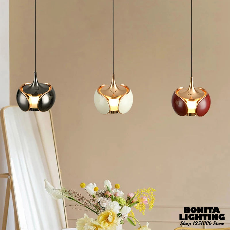 suspension nordique à led avec lentille scarabée relevable décoratif - vue 4 sur 12
