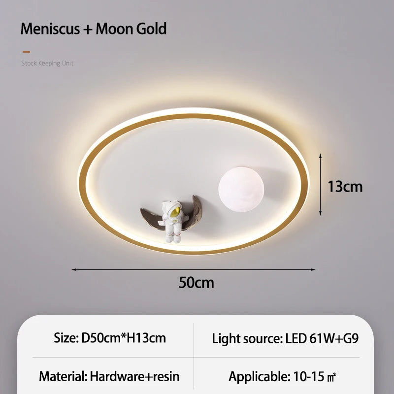 SANDYHA moderne espace planète plafonnier lampe de dessin animé chambre d'enfants Lampa Sufitowa Techo Plafonnier lampara Colgantes Para - vue 12 sur 16