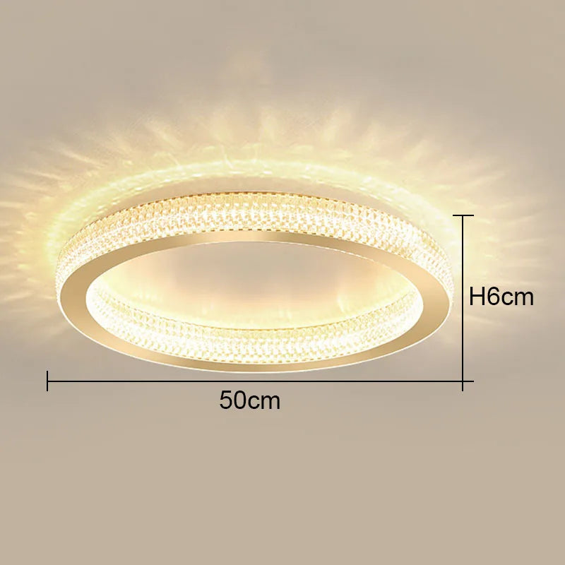 Minimalist crystal Nordic ceiling light for elegant interiors