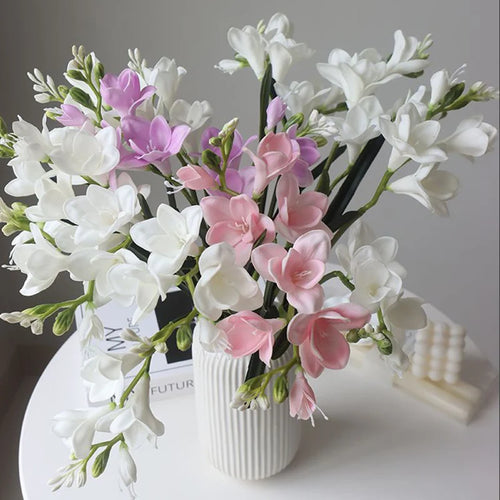 fleurs artificielles orchidées bouquet de mariage décoration élégante - vue 3 sur 9