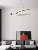 Minimalist circular ring pendant light in modern Nordic design