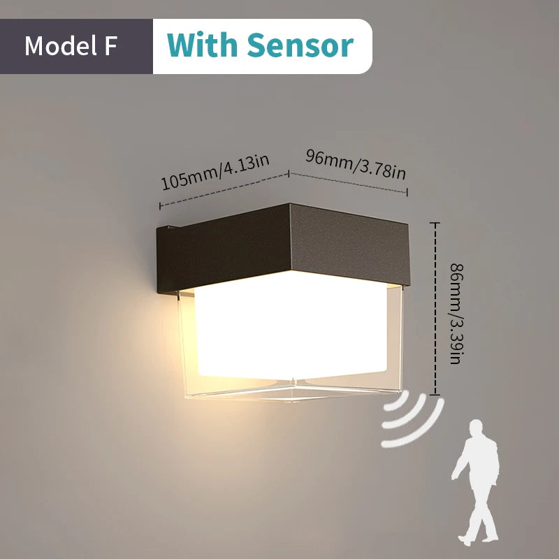 applique murale led extérieure avec détecteur de mouvement automatique - vue 16 sur 20