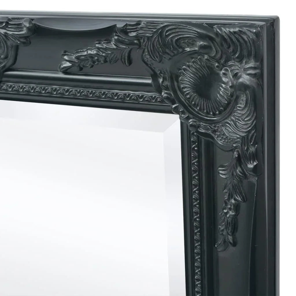 Baroque Wall Mirror, 50 cm Black, Interior Decoration Wall Wall Decoration Living Room Decoration - vue 6 sur 7