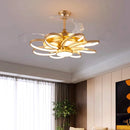 Plafonnier LED moderne avec ventilateur de plafond sans pales