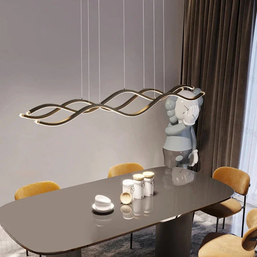 Minimalist Nordic LED chandelier for restaurants and kitchens - vue 3 sur 10
