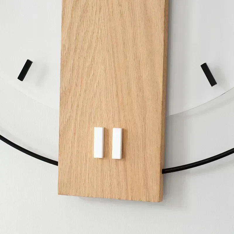 horloge murale en bois design moderne pour décoration intérieure - vue 7 sur 8