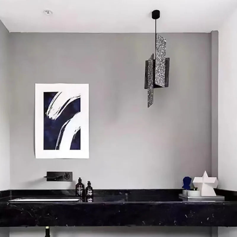 suspension art déco terrazzo réglable pour intérieur élégant - vue 4 sur 9