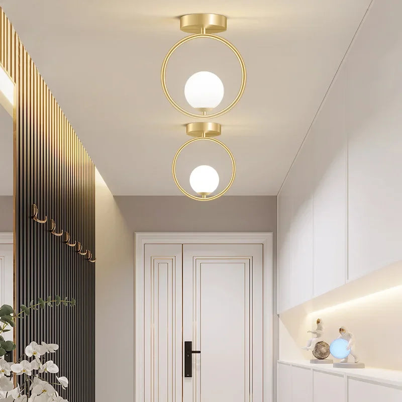 led verre white plafonnier decor chambre salon escalier balcon
