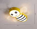 plafonnier abeille rose et or pour l'éclairage des enfants