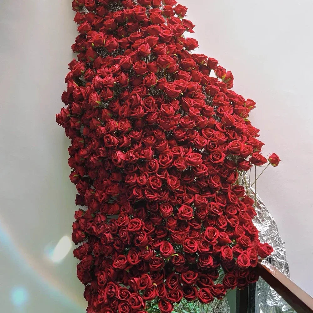 lot de 100 roses artificielles pour décoration mariage fête - vue 4 sur 18