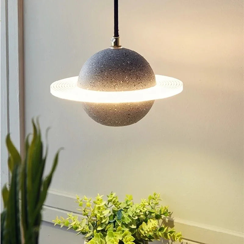 2024  New Hot Sale Resin Planet Pendant Lamp For Living Dining Room Restaurant Store Suspension Indoor Lighting Decor Luminaire - vue 3 sur 16