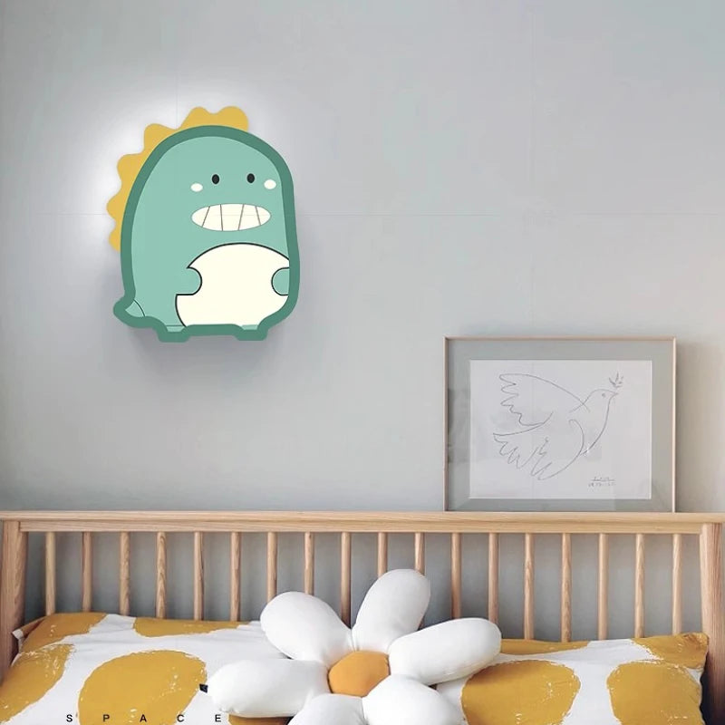 applique murale créative shiba inu dinosaure pour enfants - vue 5 sur 8
