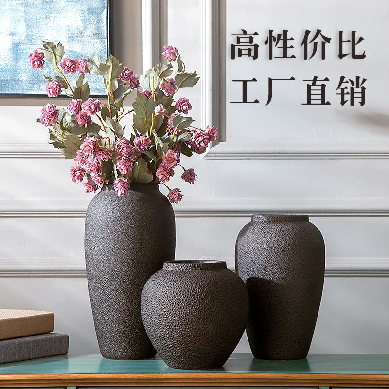 vase en céramique vintage style européen et chinois moderne - vue 3 sur 15
