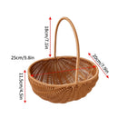 panier de rangement tissé à la main pour jardin et pique-nique