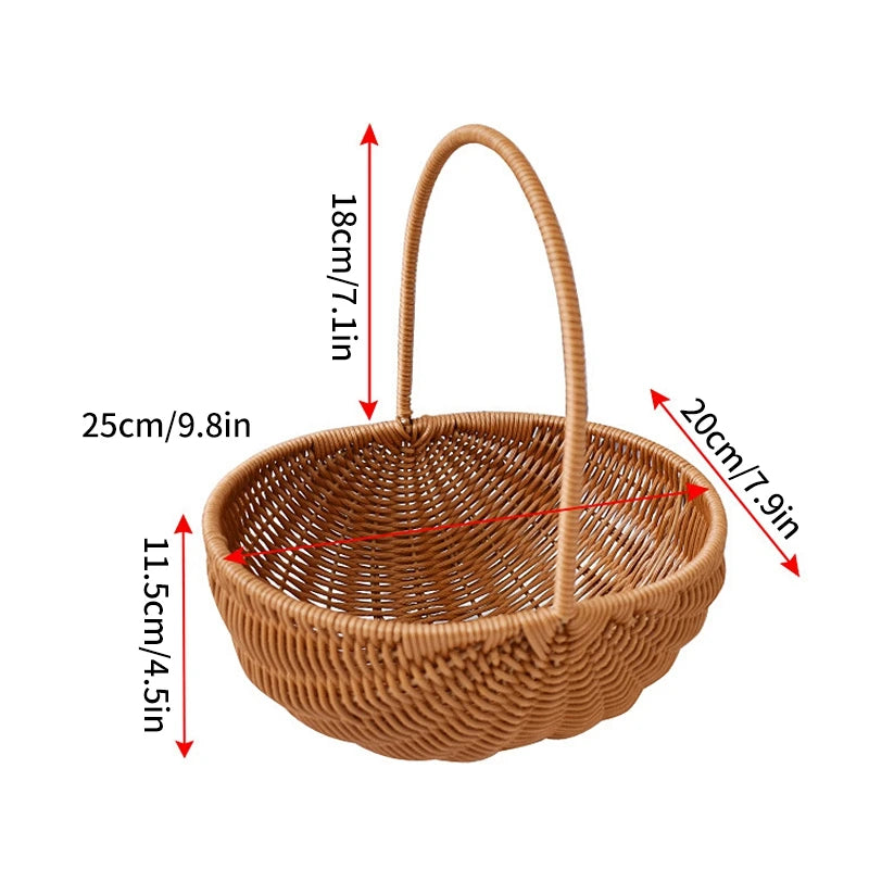 panier de rangement tissé à la main pour jardin et pique-nique - vue 15 sur 27