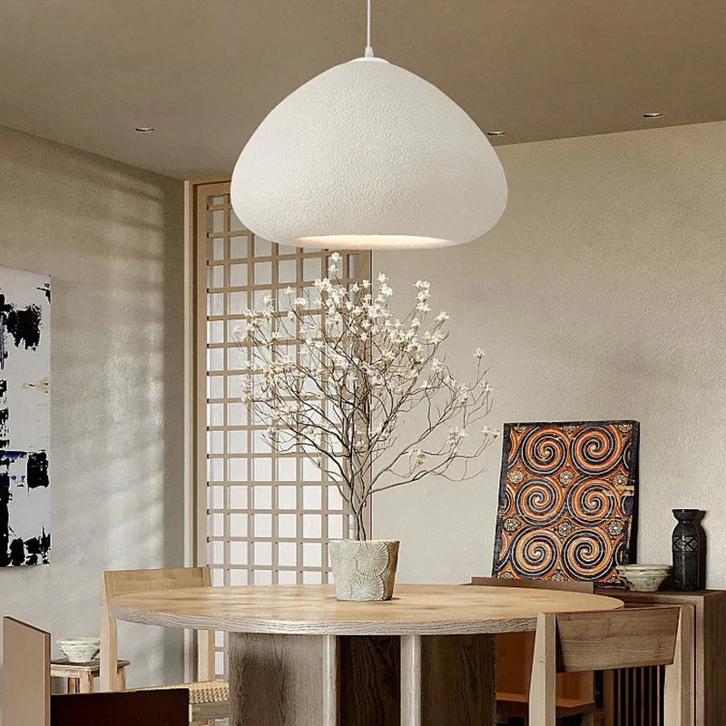 Nordic Handmade Wabi Sabi Pendant Light Restaurant Cream Style Table Lamp Loft Bedroom Decor LED Chandelier Kitchen Accessories - vue 2 sur 11