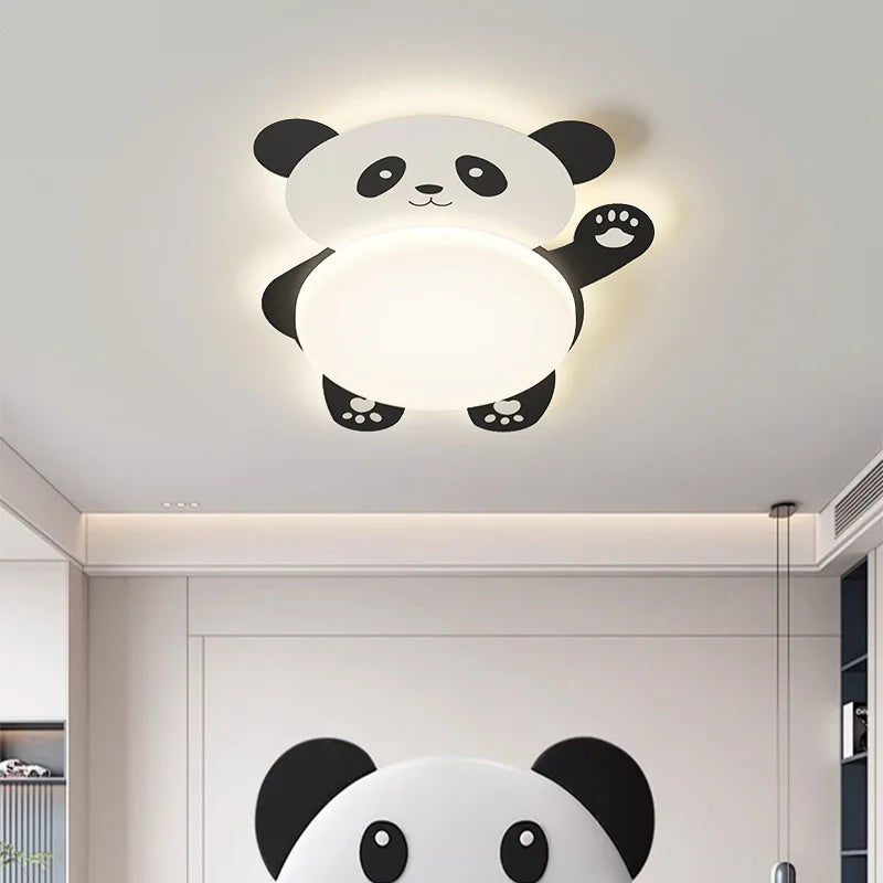 plafonnier panda mignon pour chambre d'enfant moderne minimaliste - vue 2 sur 7