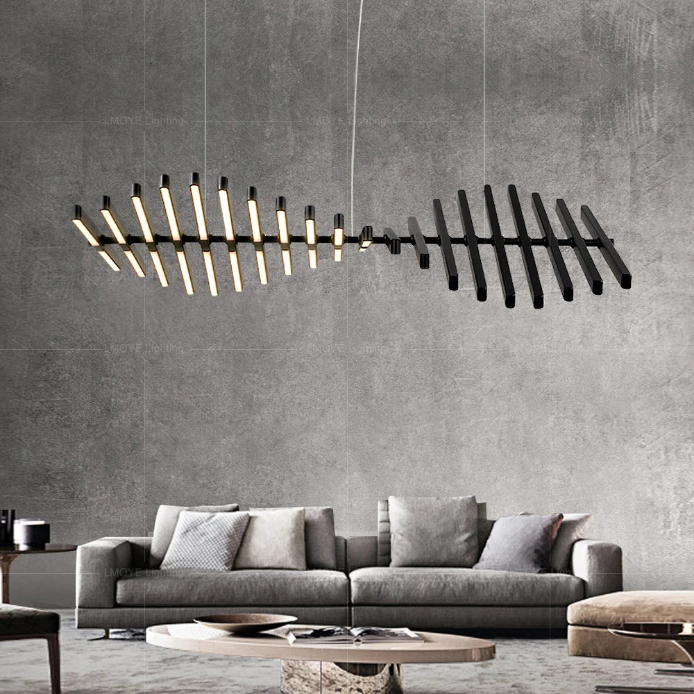 lustre led luxe suspension longue bande pour bricolage - vue 4 sur 11