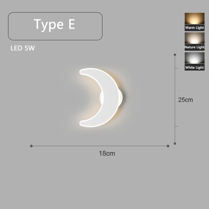 applique murale led blanche à différentes formes ludiques - vue 11 sur 16