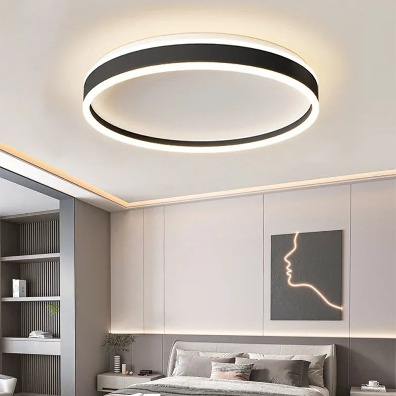 plafonnier led nordique à intensité variable pour intérieur - vue 4 sur 12
