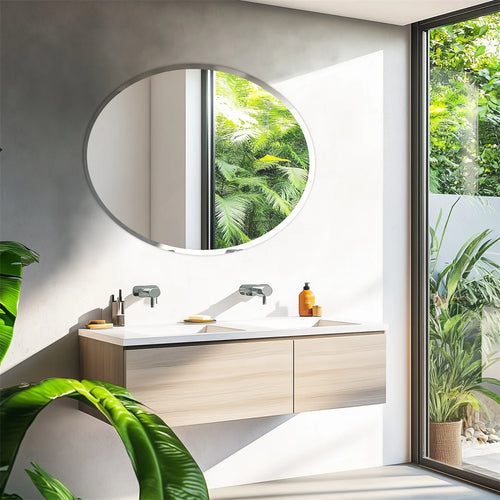 miroir décoratif ovale sans cadre pour intérieur élégant - vue 5 sur 8