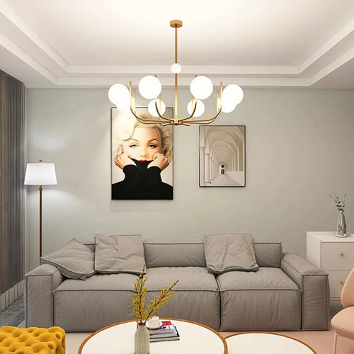 lustre moderne à led pour éclairage intérieur suspendu - vue 4 sur 6