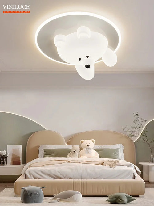 plafonnier led ours mignon pour chambre enfant