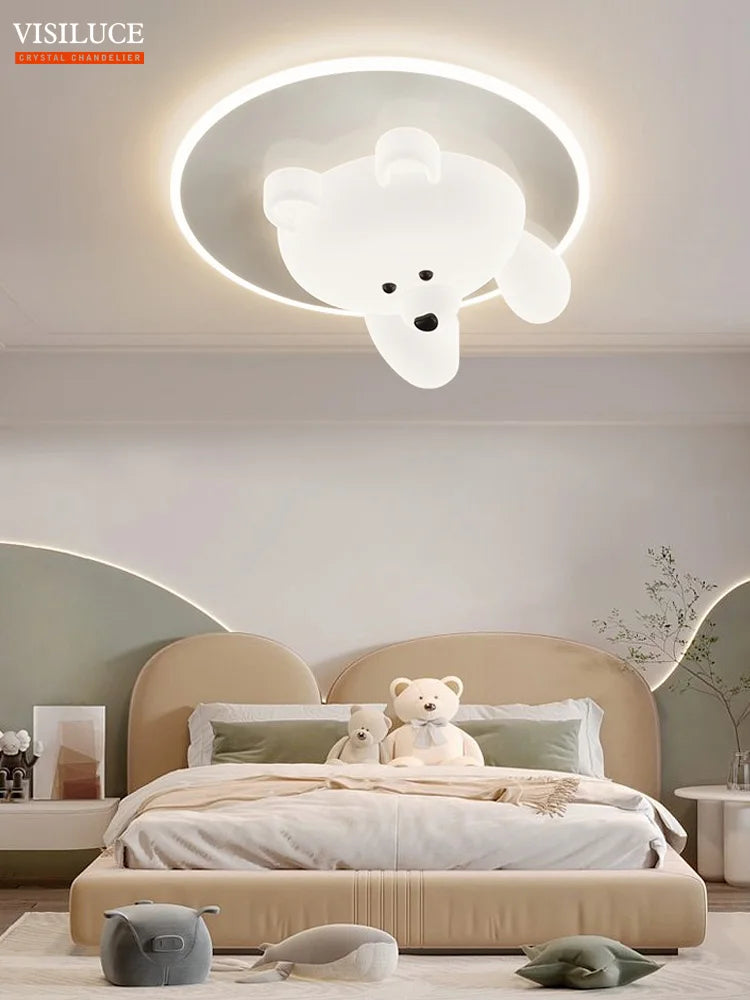plafonnier led ours mignon pour chambre enfant - vue 4 sur 12
