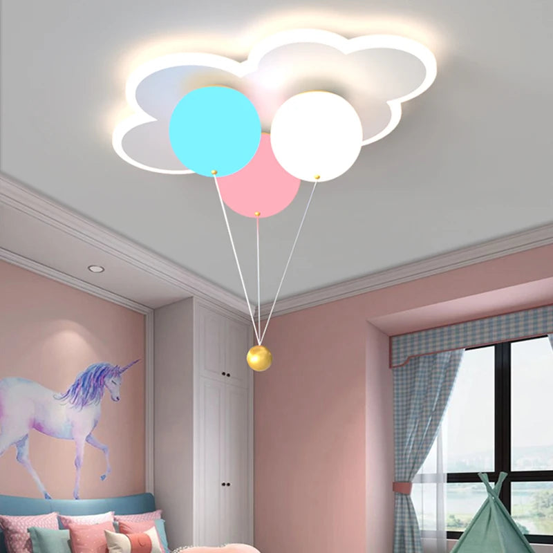 lustre kawaii pour enfants en acrylique avec télécommande - vue 5 sur 10