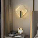 acrylic wall bedside lamp modern design minimalist diamond pattern