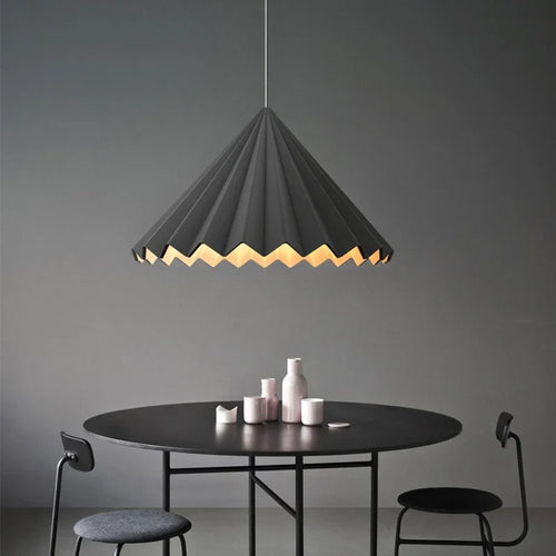 Nordic resin umbrella LED pendant light minimalist design for dining room, kitchen, home and bedroom - vue 4 sur 7