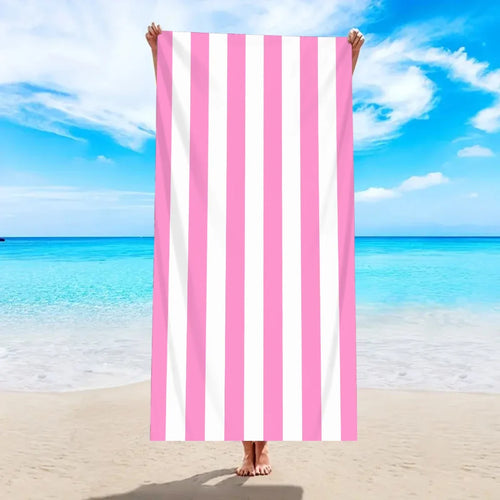 Minimalist striped quick-dry absorbent beach towel