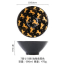 Bol ramen japonais céramique motifs floraux 1 2l