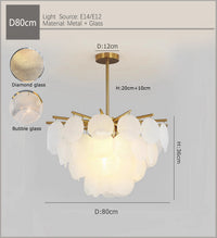 lustre en verre de luxe pour décoration intérieure élégante