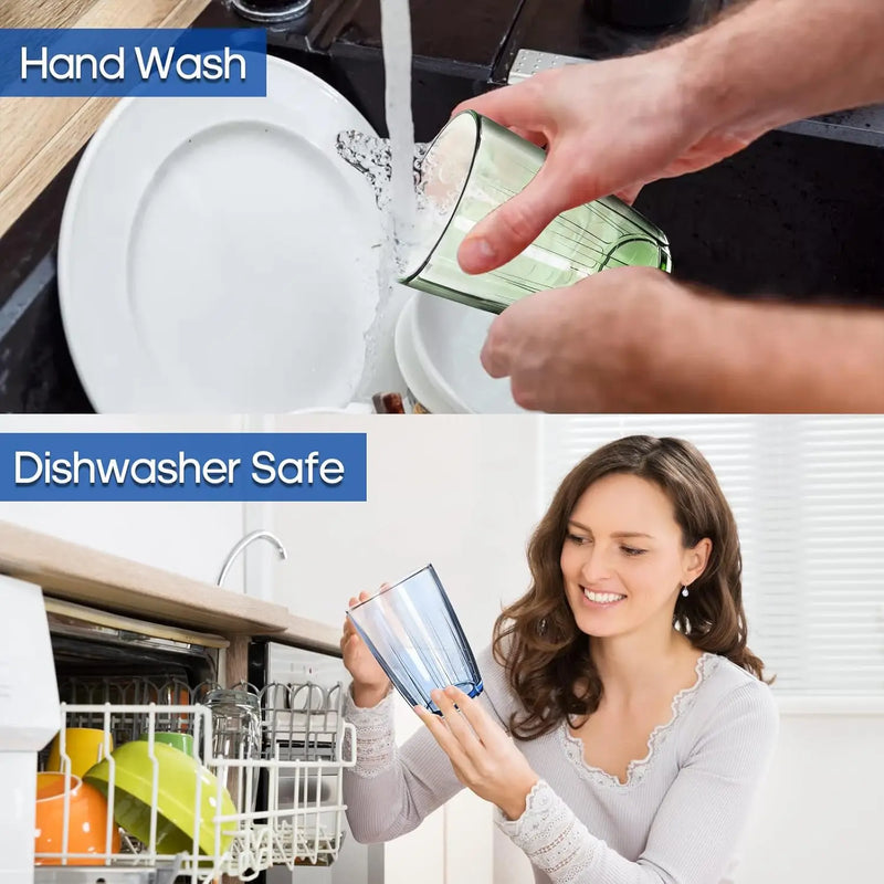 Gobelets incassables acrylique empilables reutilisables lot de 6