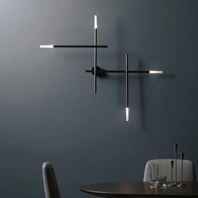 Simple minimalist LED wall light for indoor decor - vue 4 sur 12