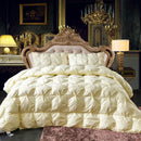 3D Bread White Goose Down Filler Comforter King Queen Size Duvet Insert, 100% Cotton Cover, All Seasons Quilt Thicken Blanket