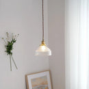 suspension vintage en laiton et verre japonais pour éclairage de maison