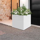jardinière carrée en métal pour plantes intérieures et extérieures