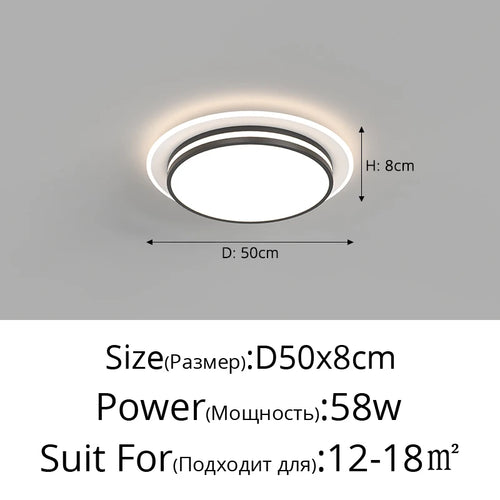Modern minimalist LED ceiling light for creative decor - vue 12 sur 15