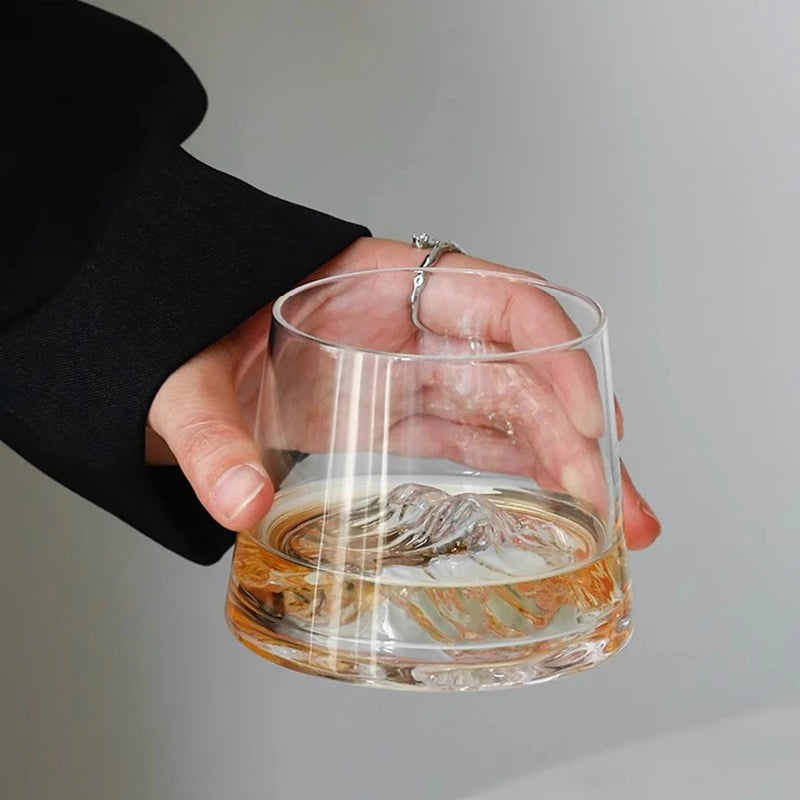 verre style montagne fond relief pour boissons café - vue 6 sur 7