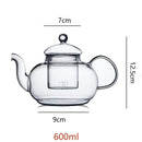 Théière verre résistant chaleur avec infuseur intégré