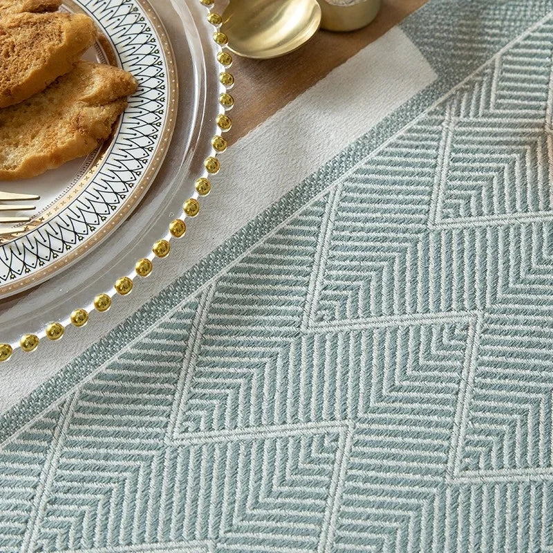 Chemin de table imperméable polyester motif géométrique décoration - vue 3 sur 4