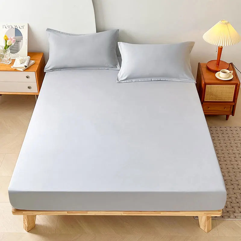 1PC Plain Color Waterproof Mattress Cover,Polyester Material, Thin Breathable,Bedroom，Four Seasons Apply