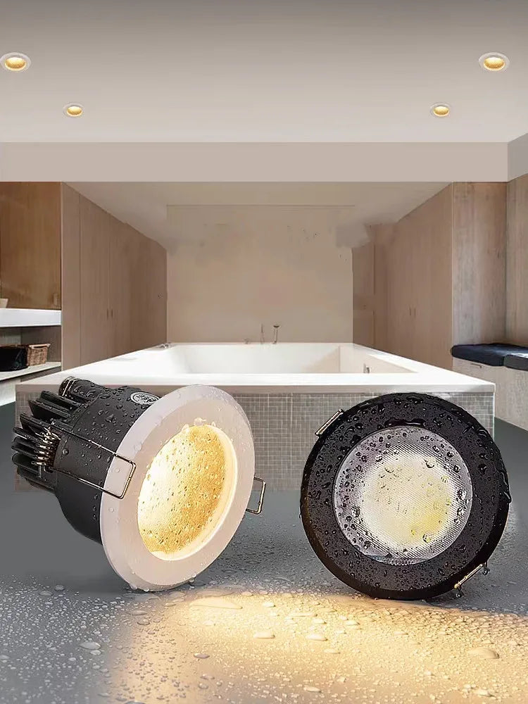 spot led rond étanche en aluminium pour éclairage intérieur extérieur - vue 3 sur 8